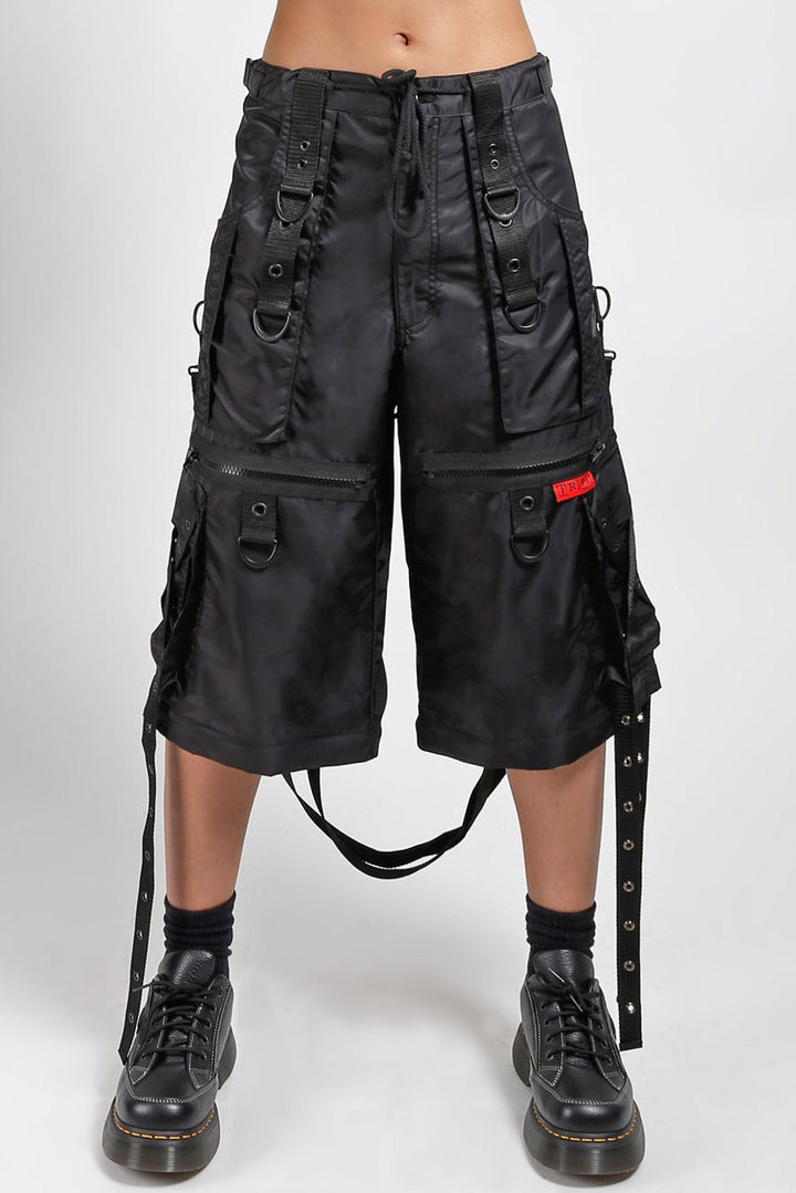 oversized baggy black long shorts
