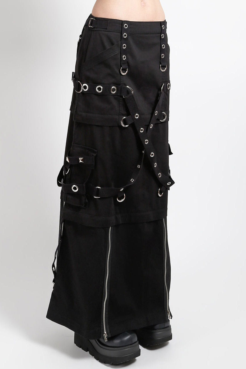 womens long black gothic plus size maxu skirt