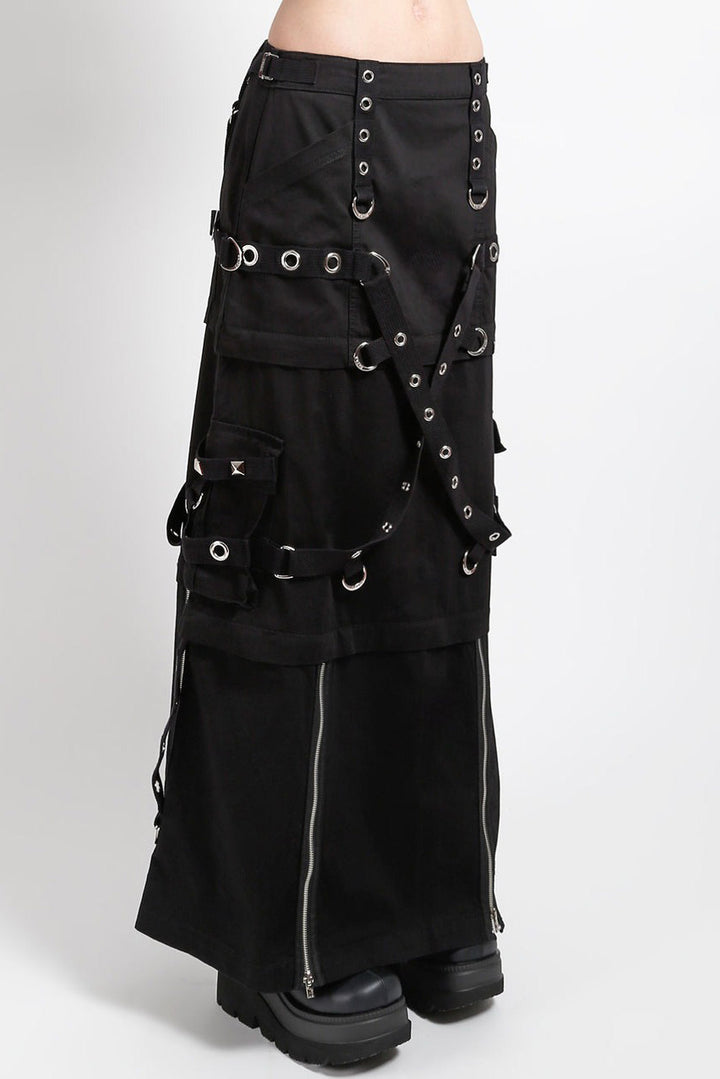 womens long black gothic plus size maxu skirt