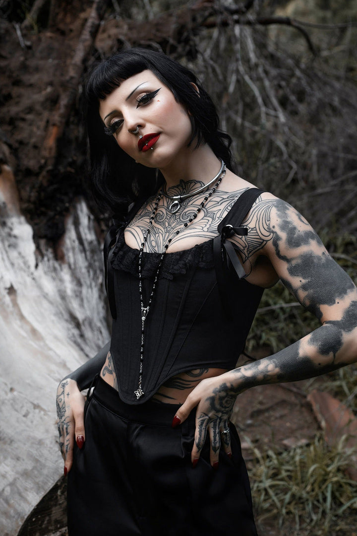 tattoo goth corset top
