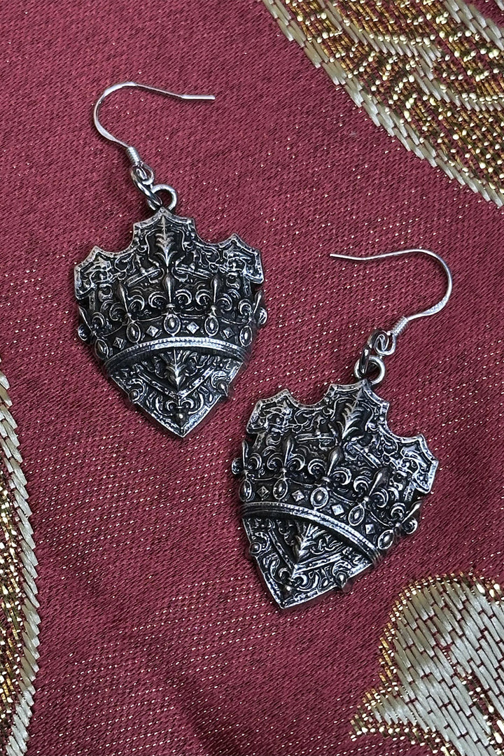 gothic shield earrings