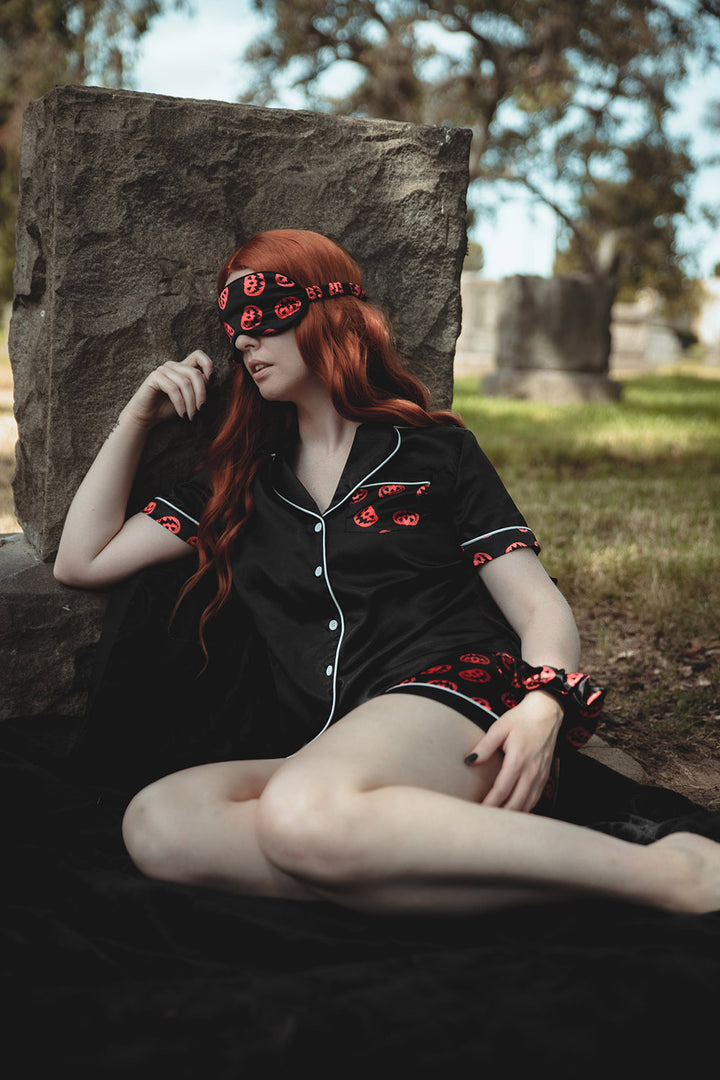 goth pajama shorts