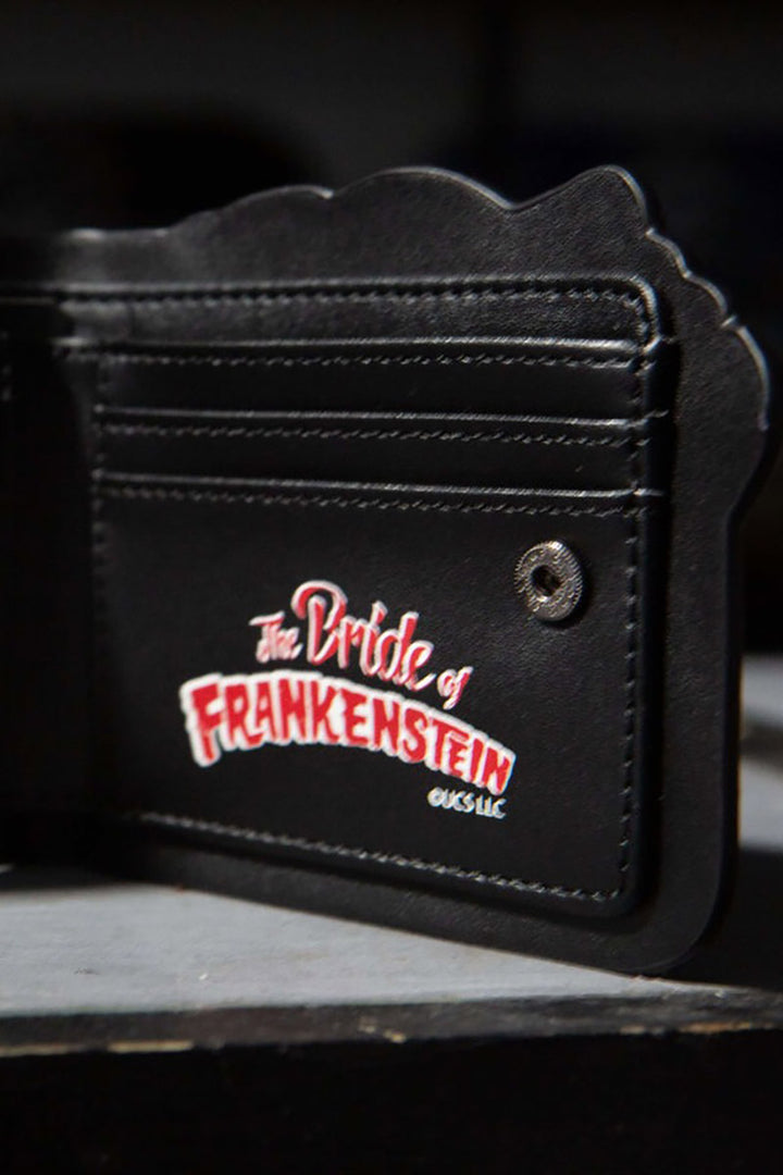 vintage goth bride of frankenstein wallet