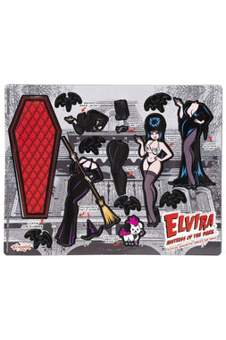Elvira Mistress Of The Dark Coffin Dress Up Magnet Set