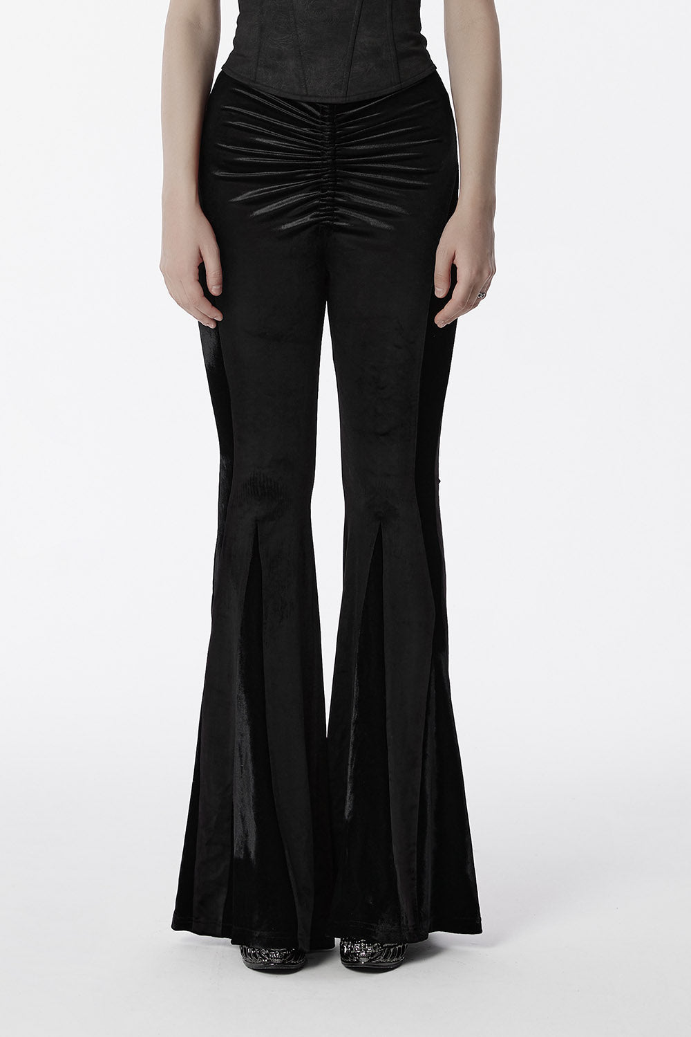 ruched flared bell bottoms