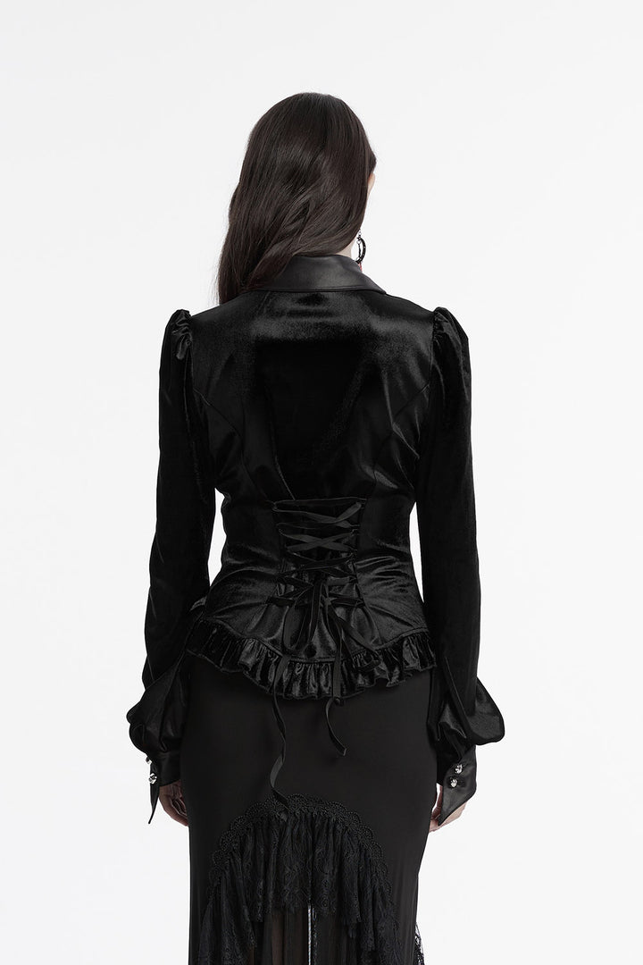 puffed shoulder corset top