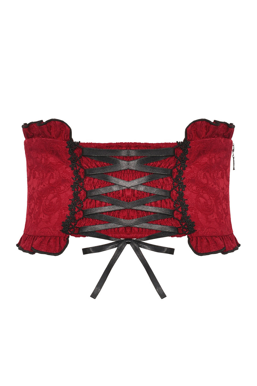 red goth corset