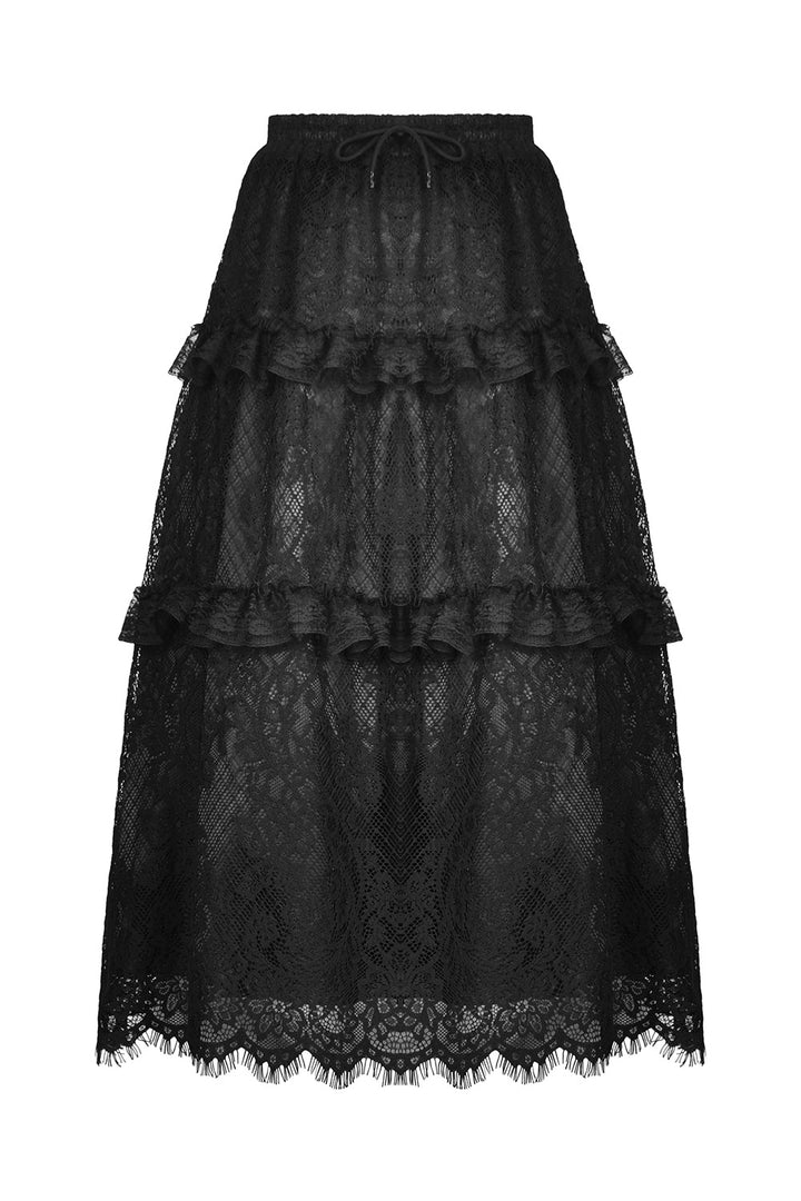 gothic long maxi lace skirt by dark in love