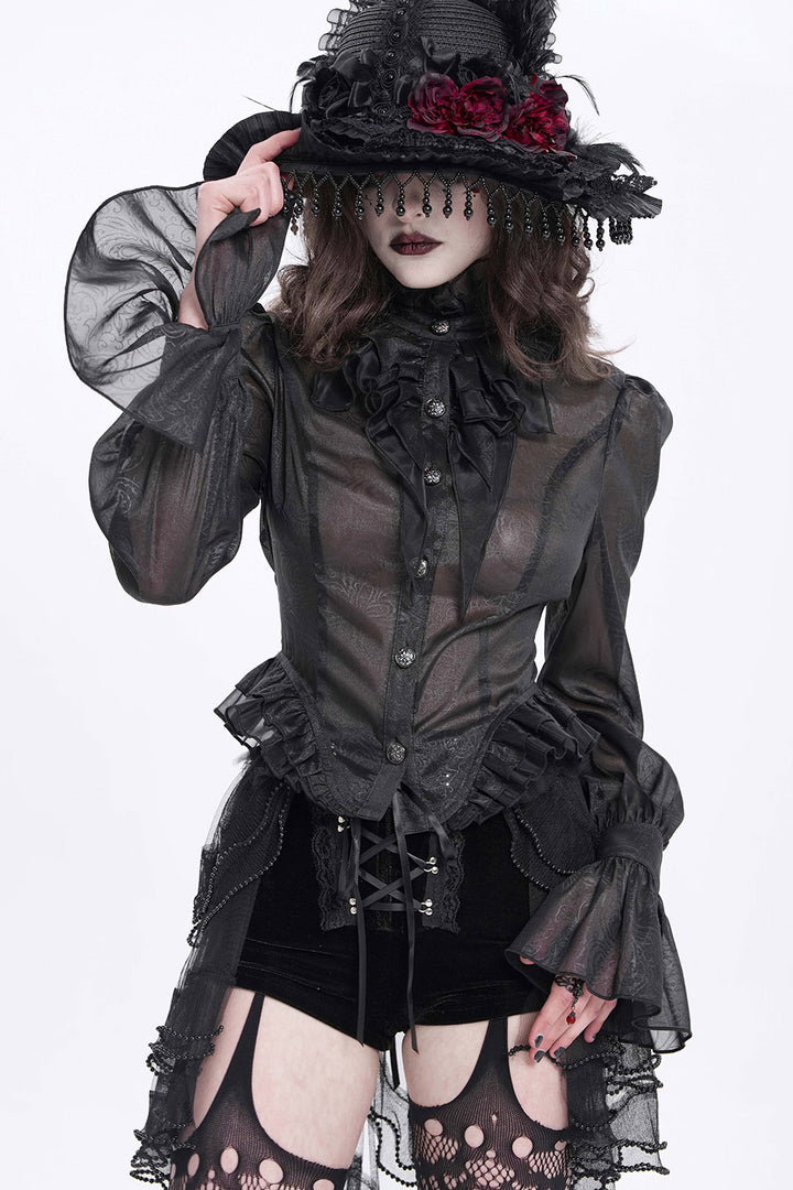 womens mesh gothic undershirt for layering