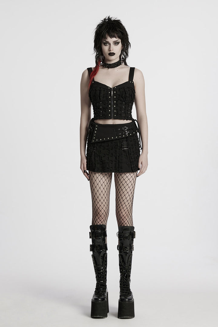 black punk scene ini skirt by punk rave