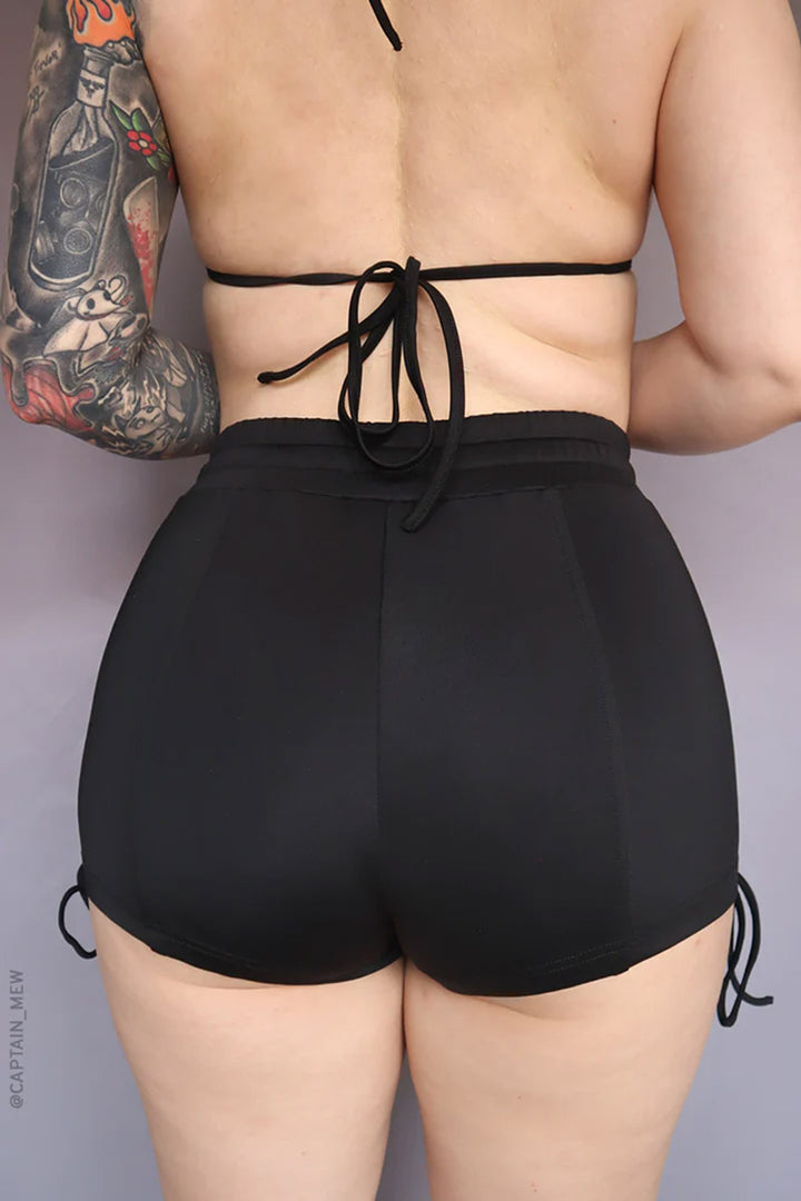 punk swim shorts