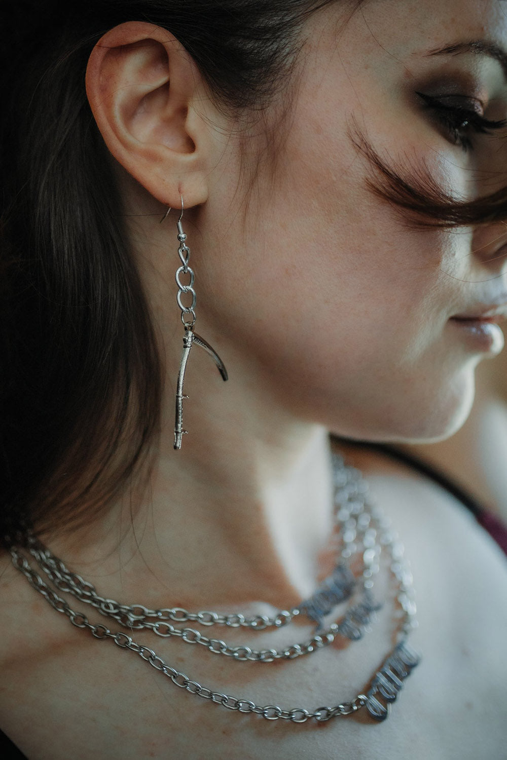 medieval goth earrings