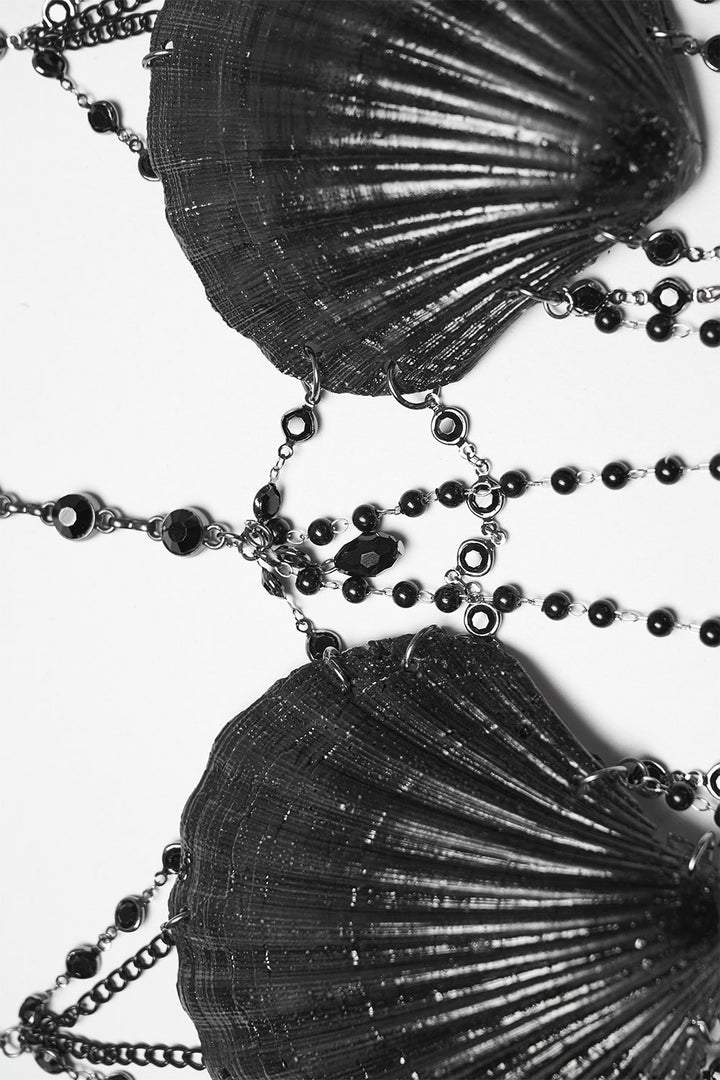womens gothic beaded chain harness for mermaid inspired outfit