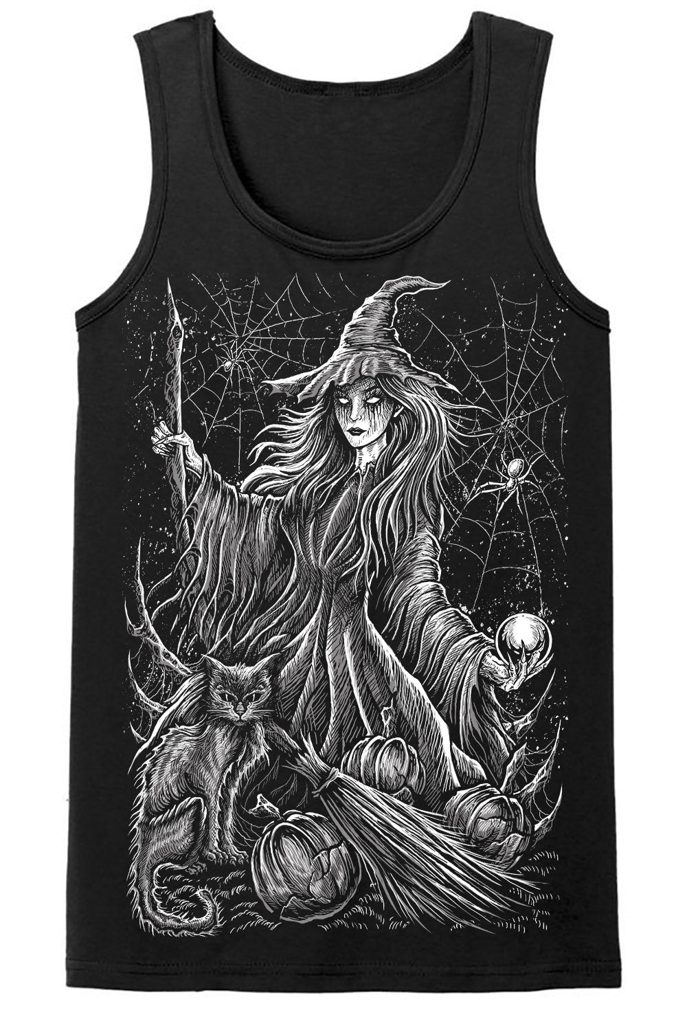 witch with crystal ball tshirt