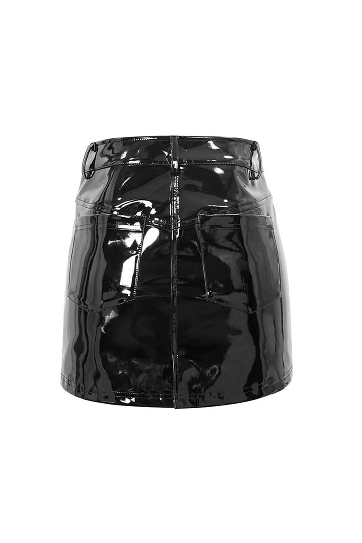 Starlight Leather Mini Skirt