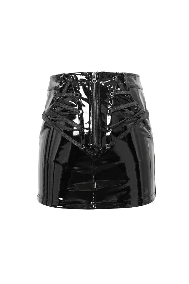 Starlight Leather Mini Skirt