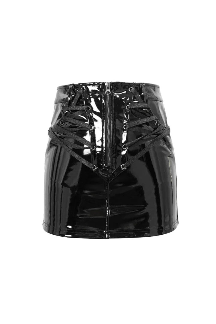 Starlight Leather Mini Skirt