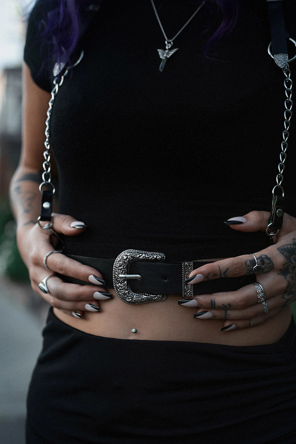 The Sharpshooter Western Goth Chain Harness