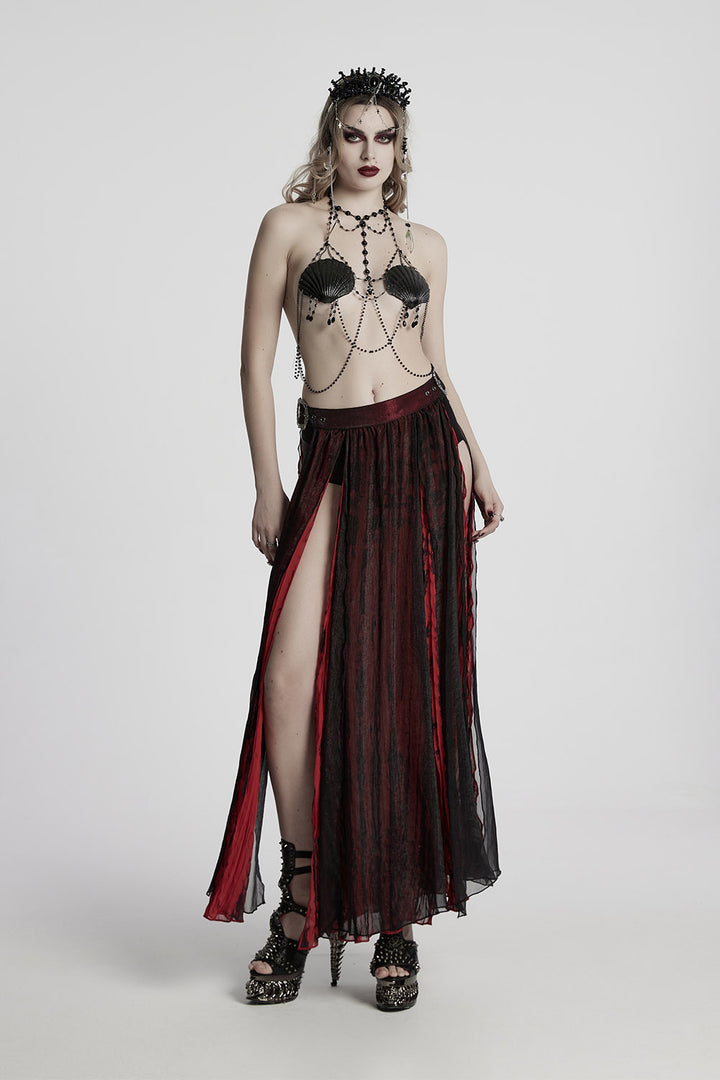 faux black gemstone gothic witch harness
