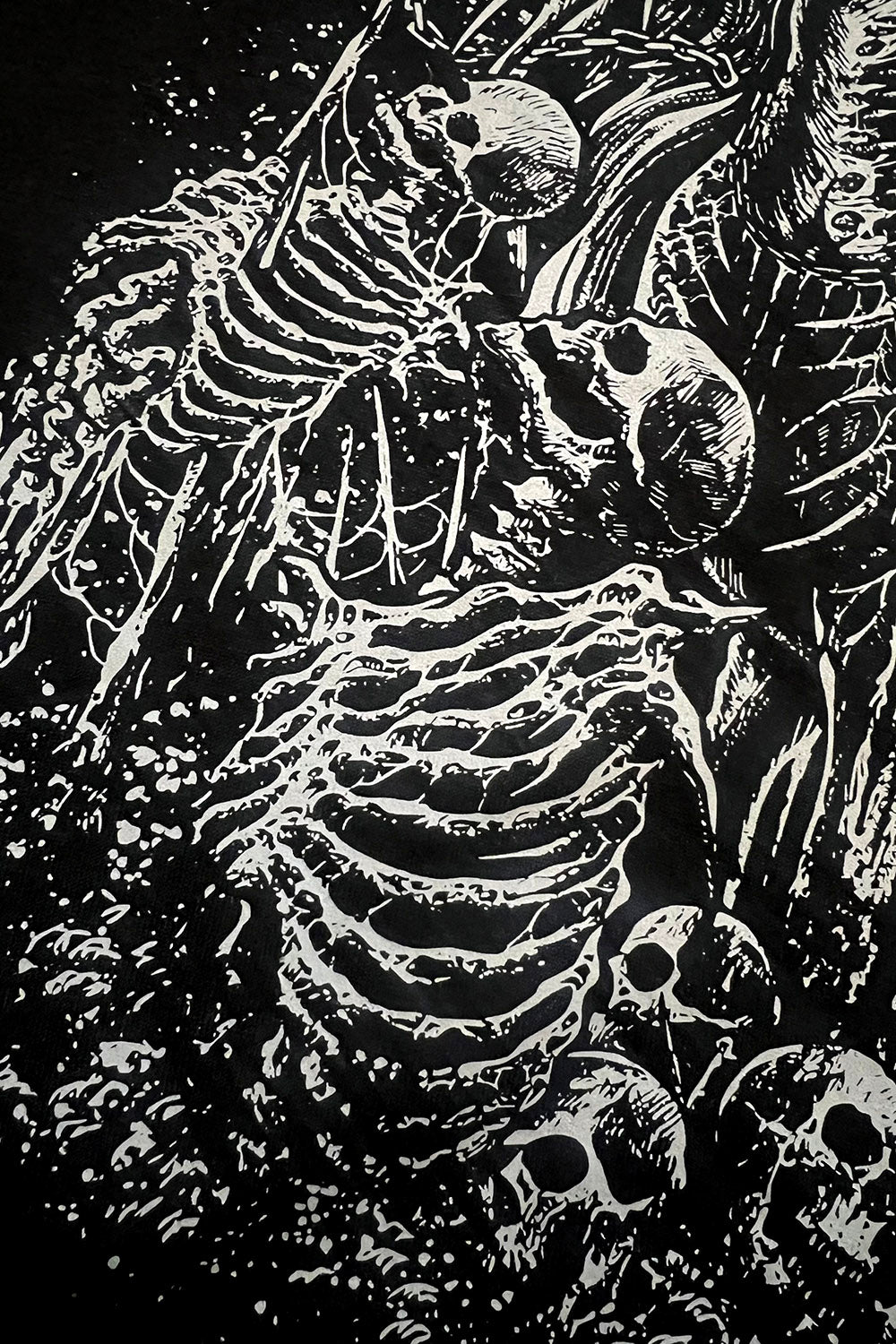 skeleton mens black shirt