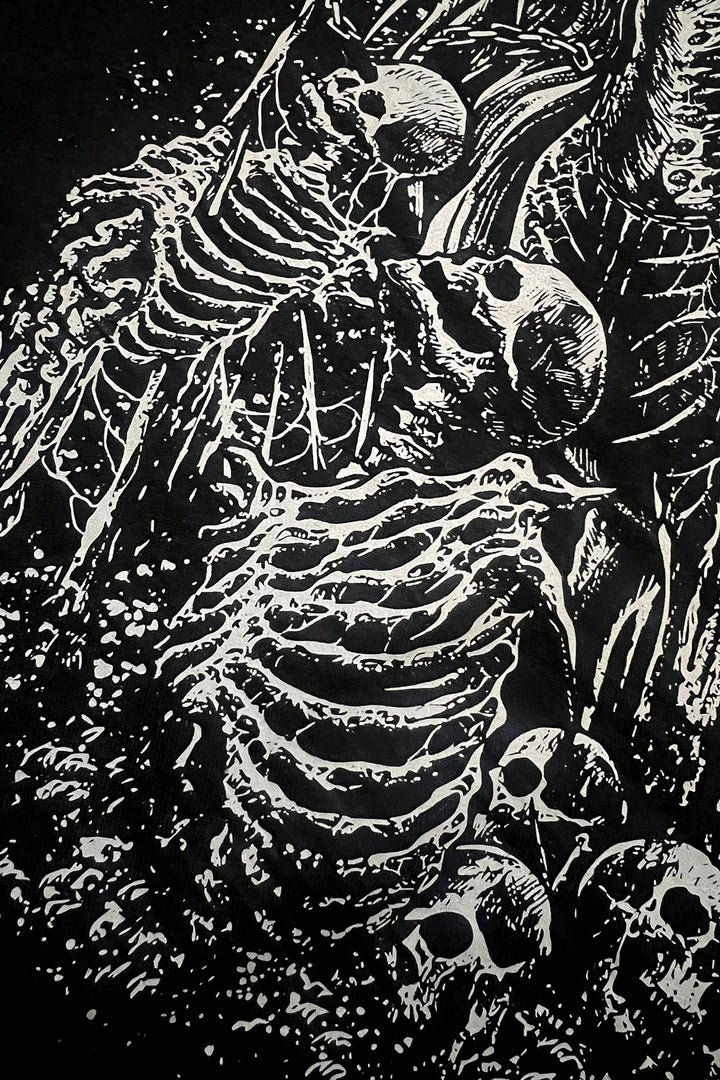 skeleton mens black shirt
