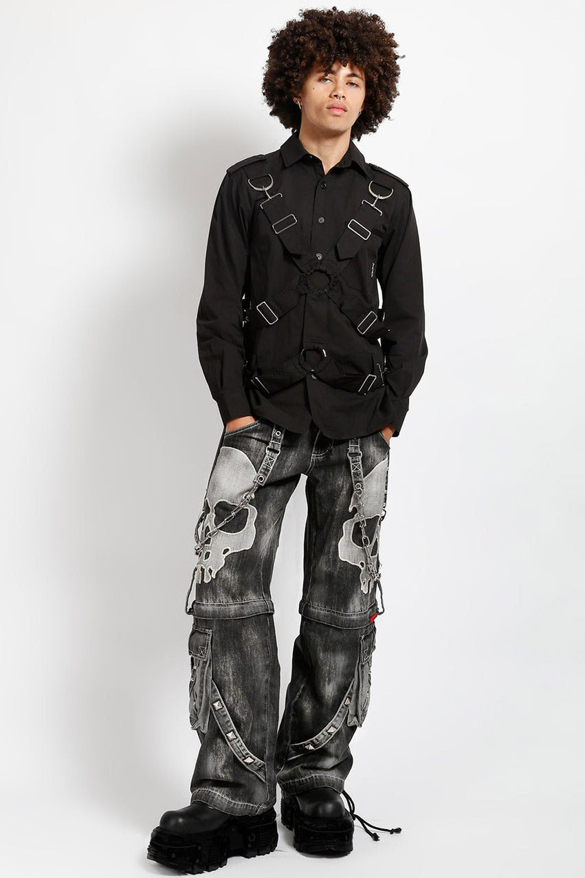 tripp nyc plus size mens strap baggy cargo pants