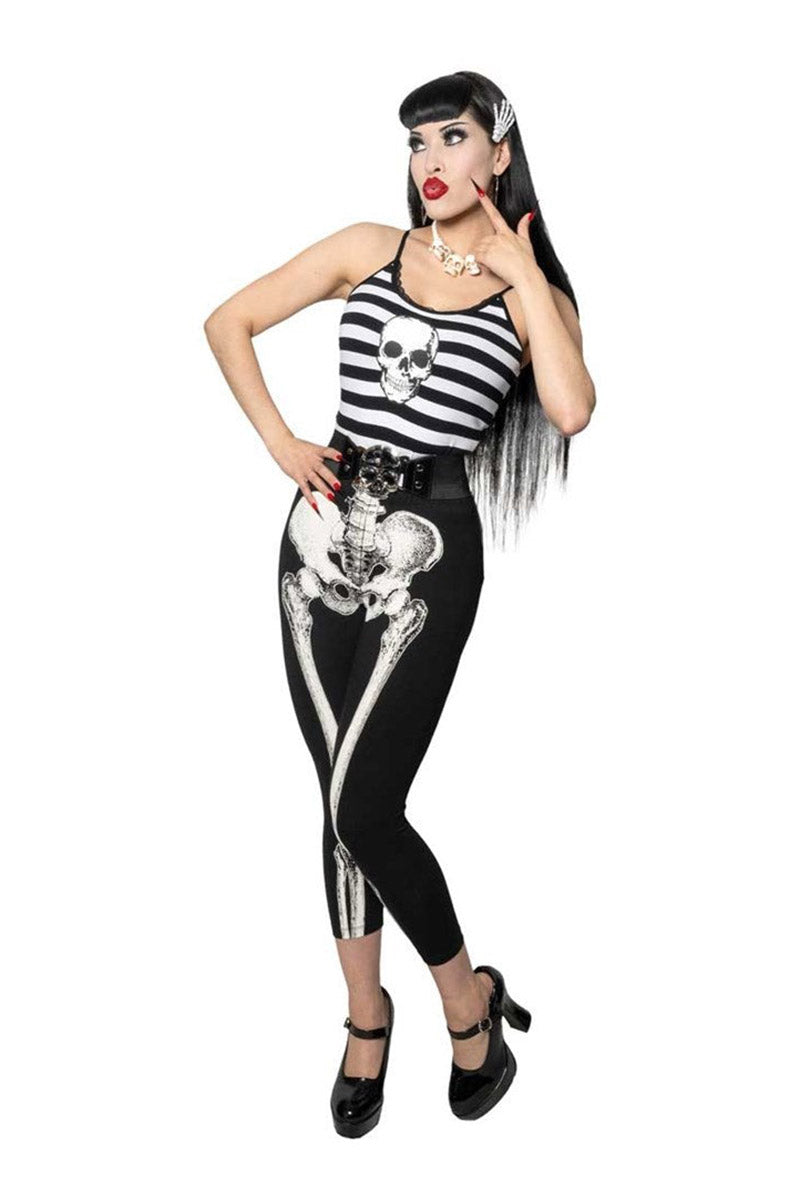 womens emo skull tank top