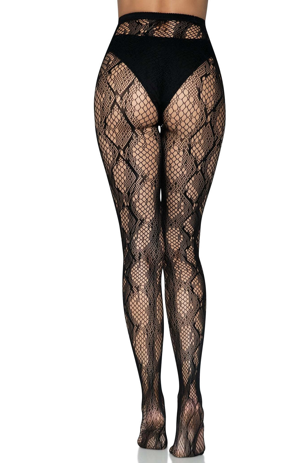 Snakeskin Fishnet Stockings