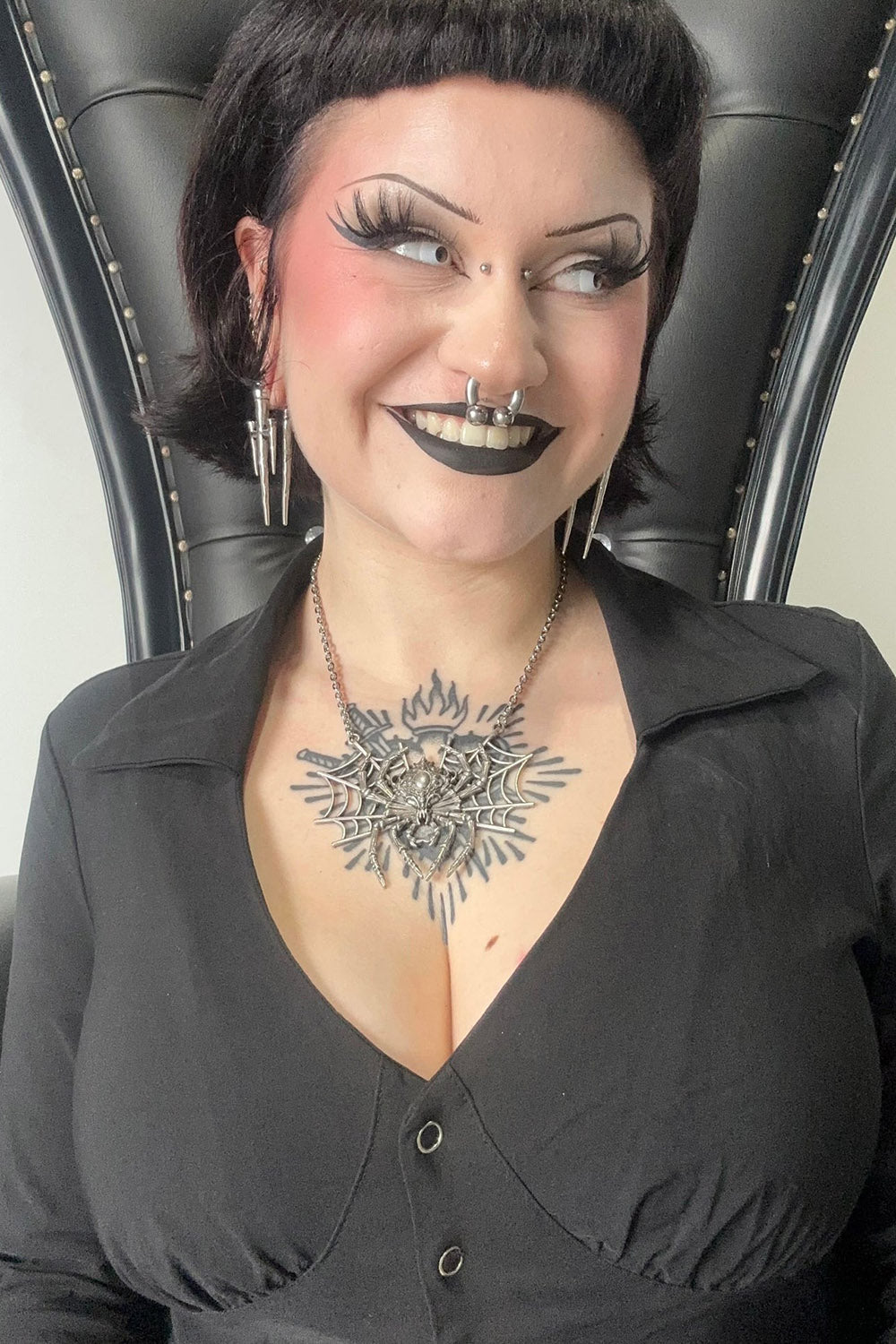 cobweb necklace