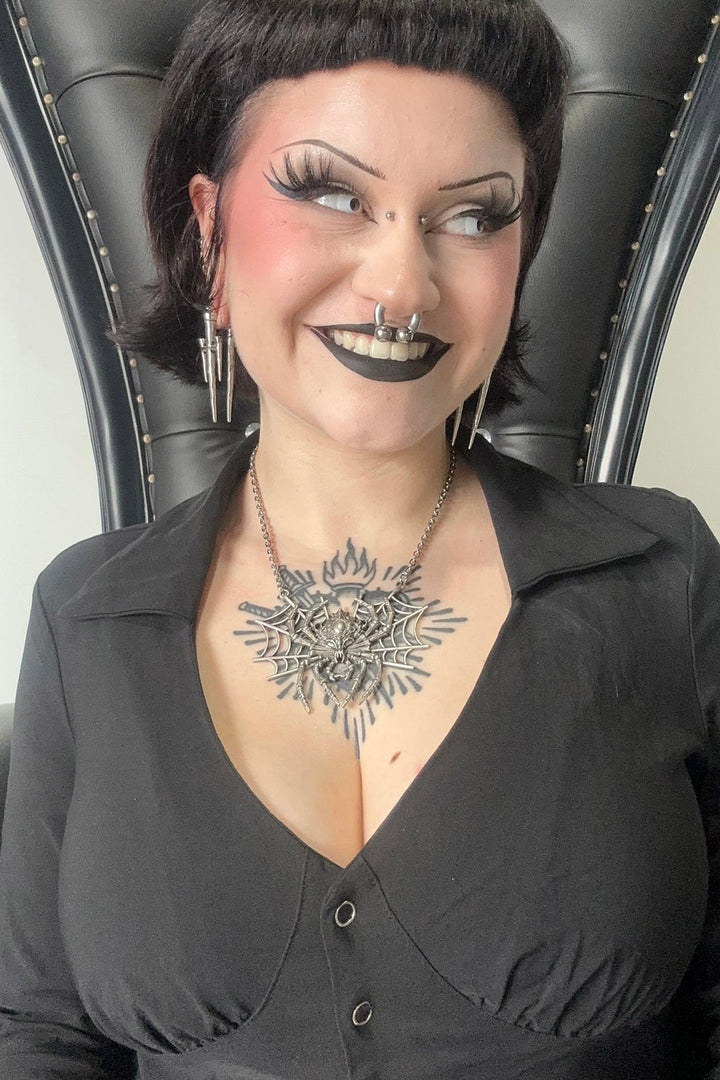cobweb necklace