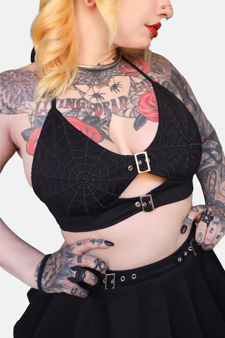 womens sexy goth bikini top