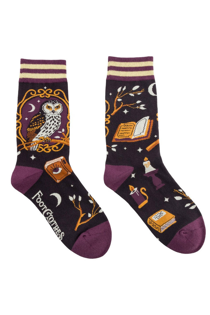 spooky owl socks