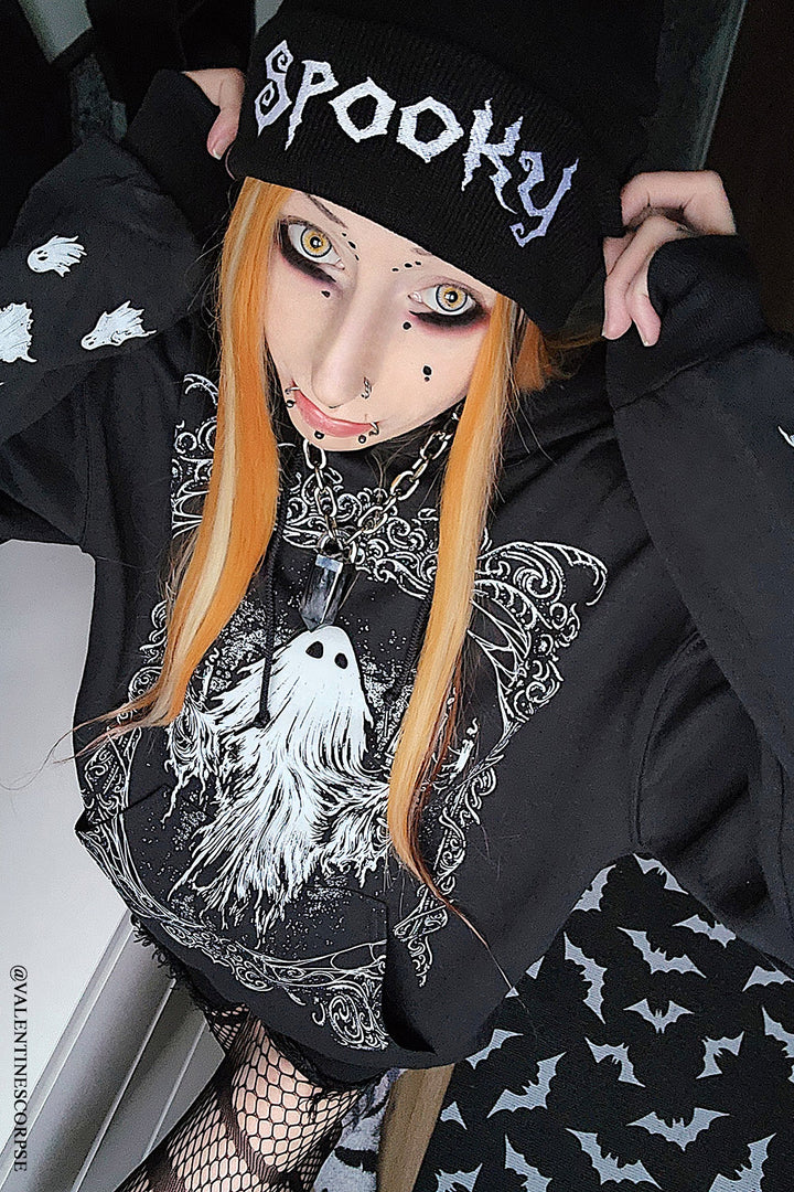 embroidered emo beanie hat