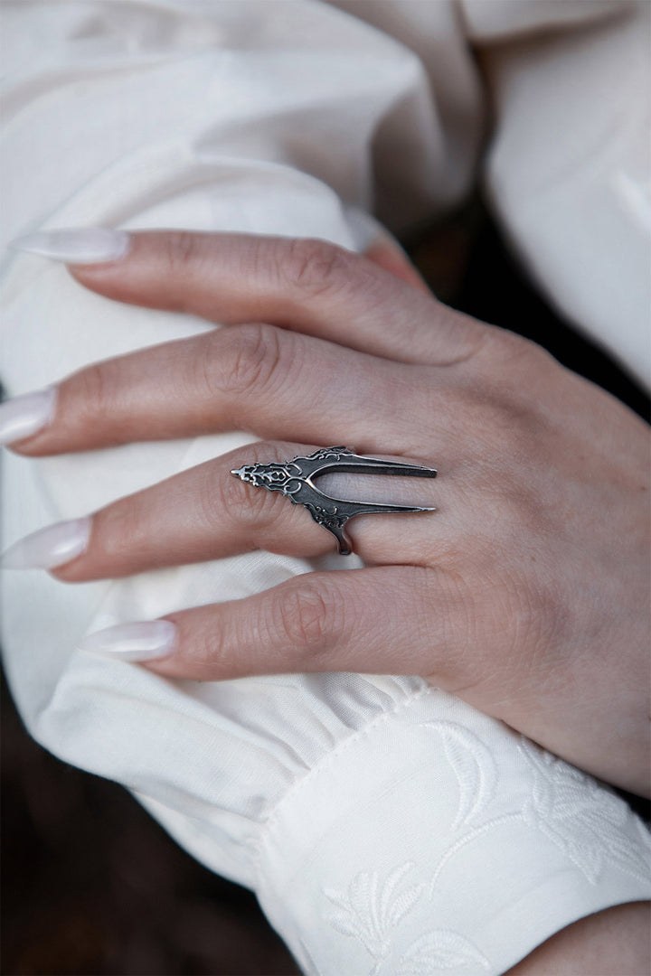 stainless steel steampunk ring