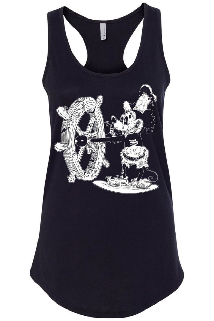 goth steamboat willie tank top
