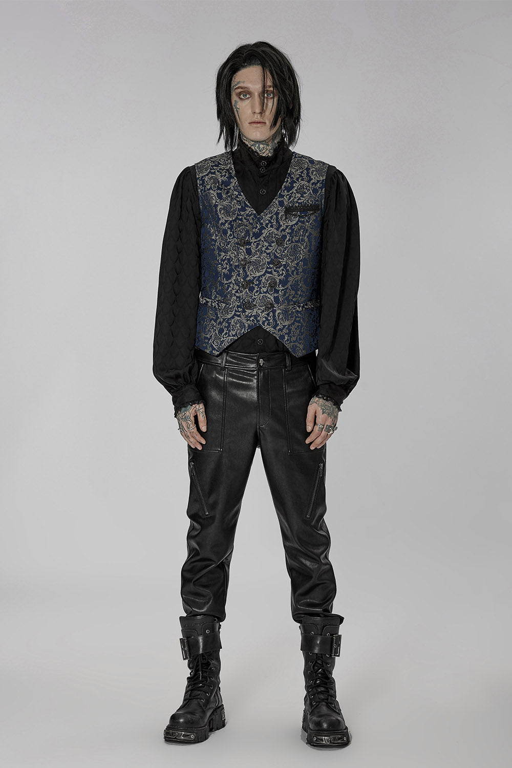 mens gothic damask vest