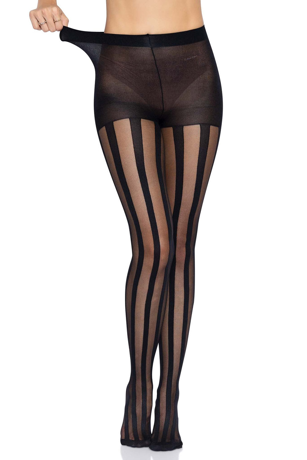 Victorian Goth Vertical Striped Tights
