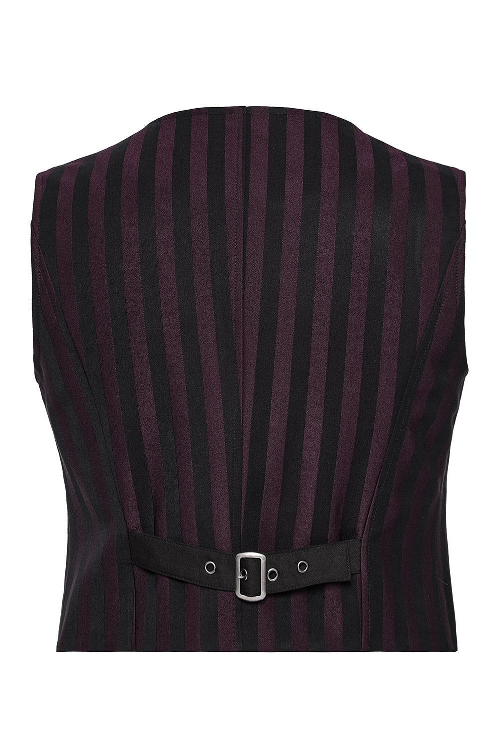 black and red striped vest