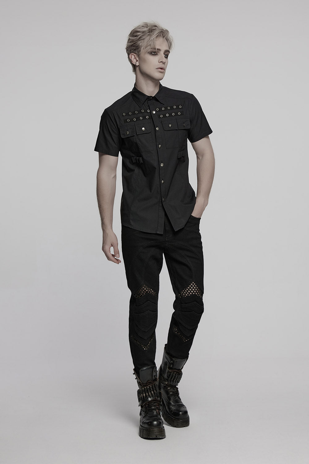 mens short sleeve button down shirt