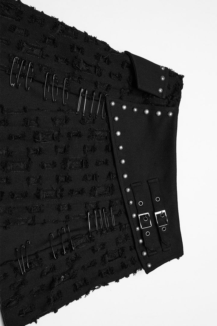 womens safety pin scene girl mini skirt by punk rave