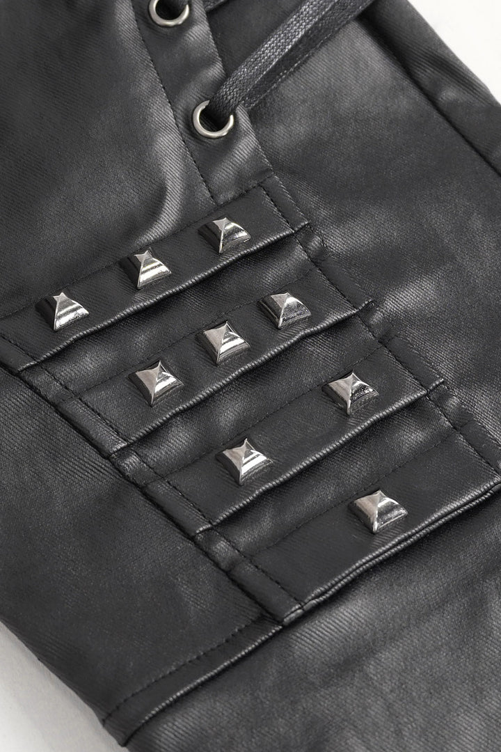 mens studded motorcycle pants