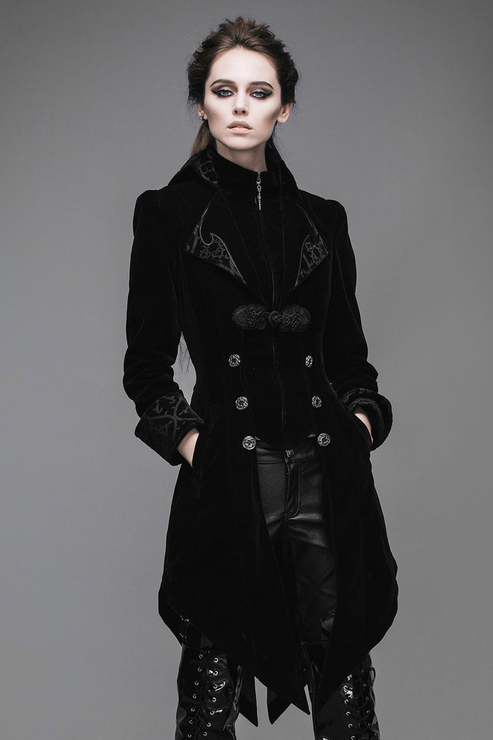 regal elegant gothic velvet victorian coat