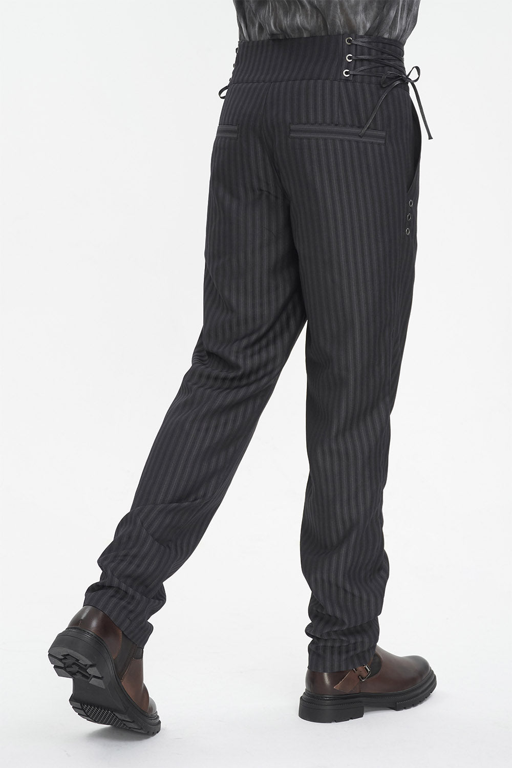 mens grey and black striped pants