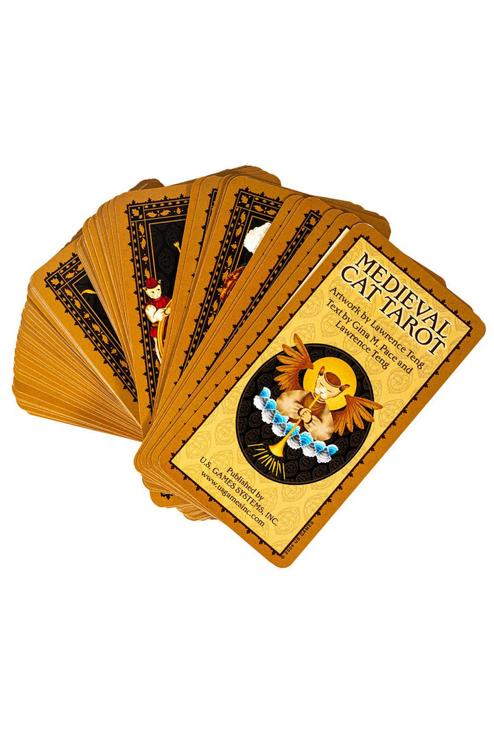 medieval cat tarot card deck