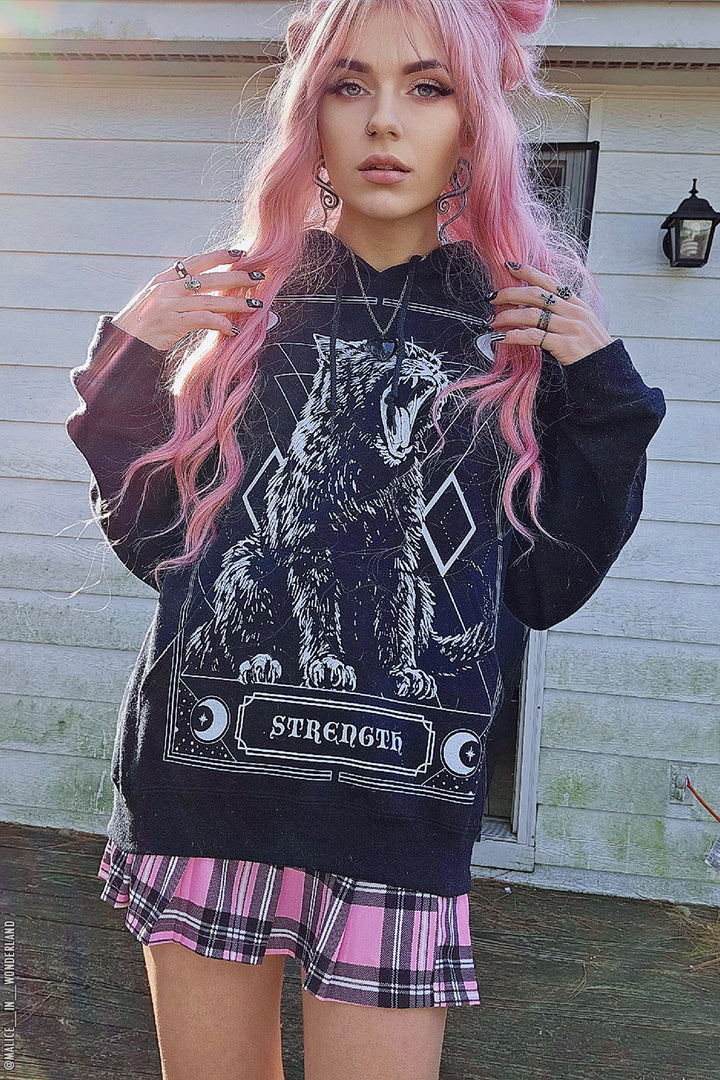 Strength Kitty Tarot Hoodie [Zipper or Pullover]