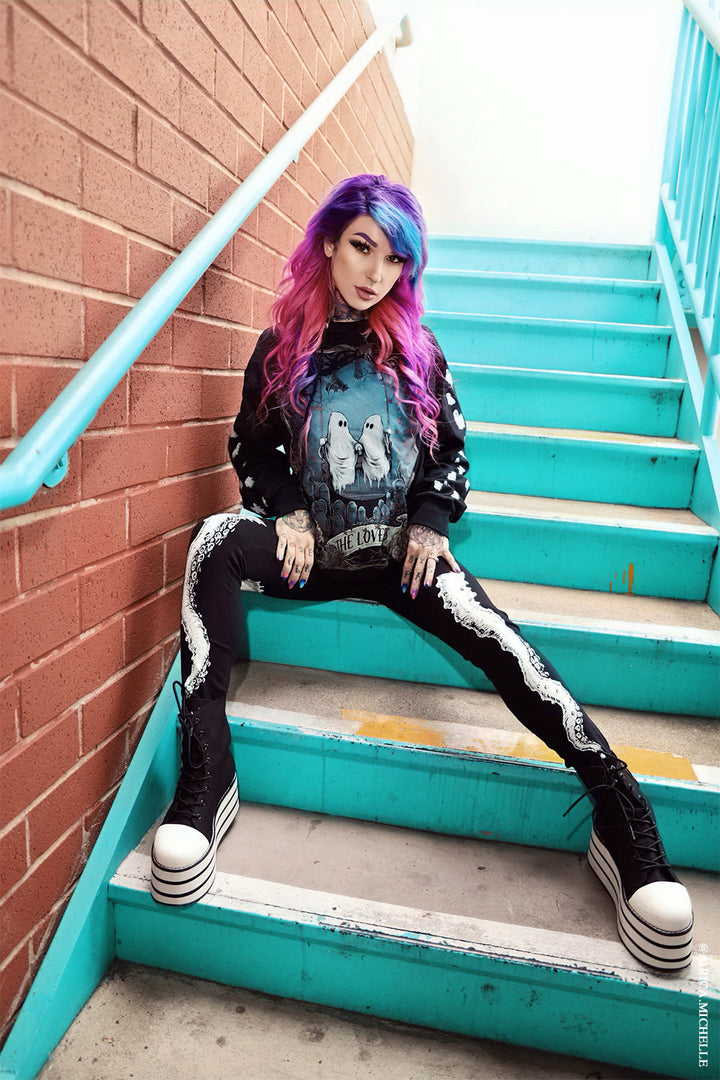 beach goth summer goth leggings