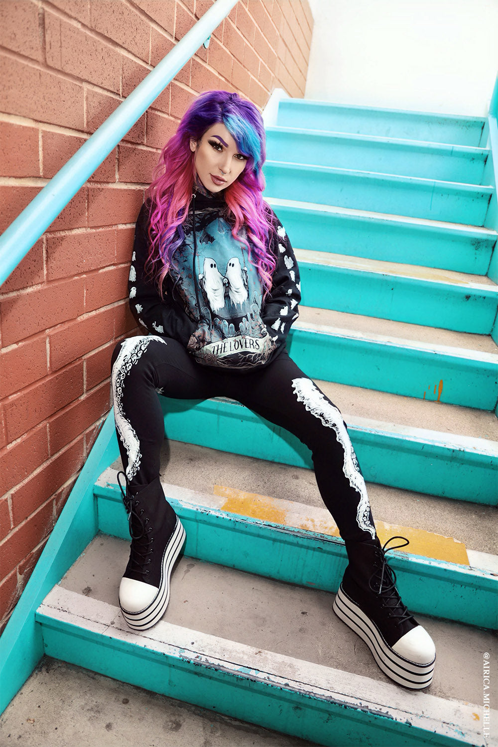 cotton gothic tentacle leggings