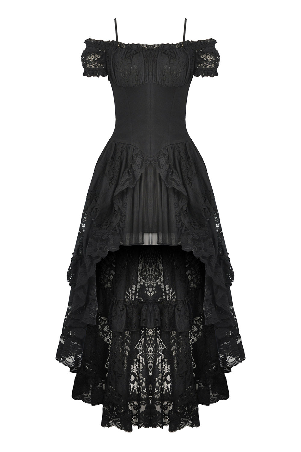 Romantic Ruffles High Low Dress