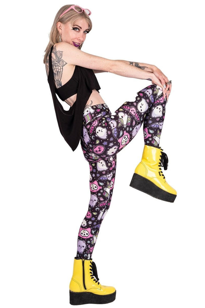 Rainbows And Unicorns Kawaii High Waist Leggings
