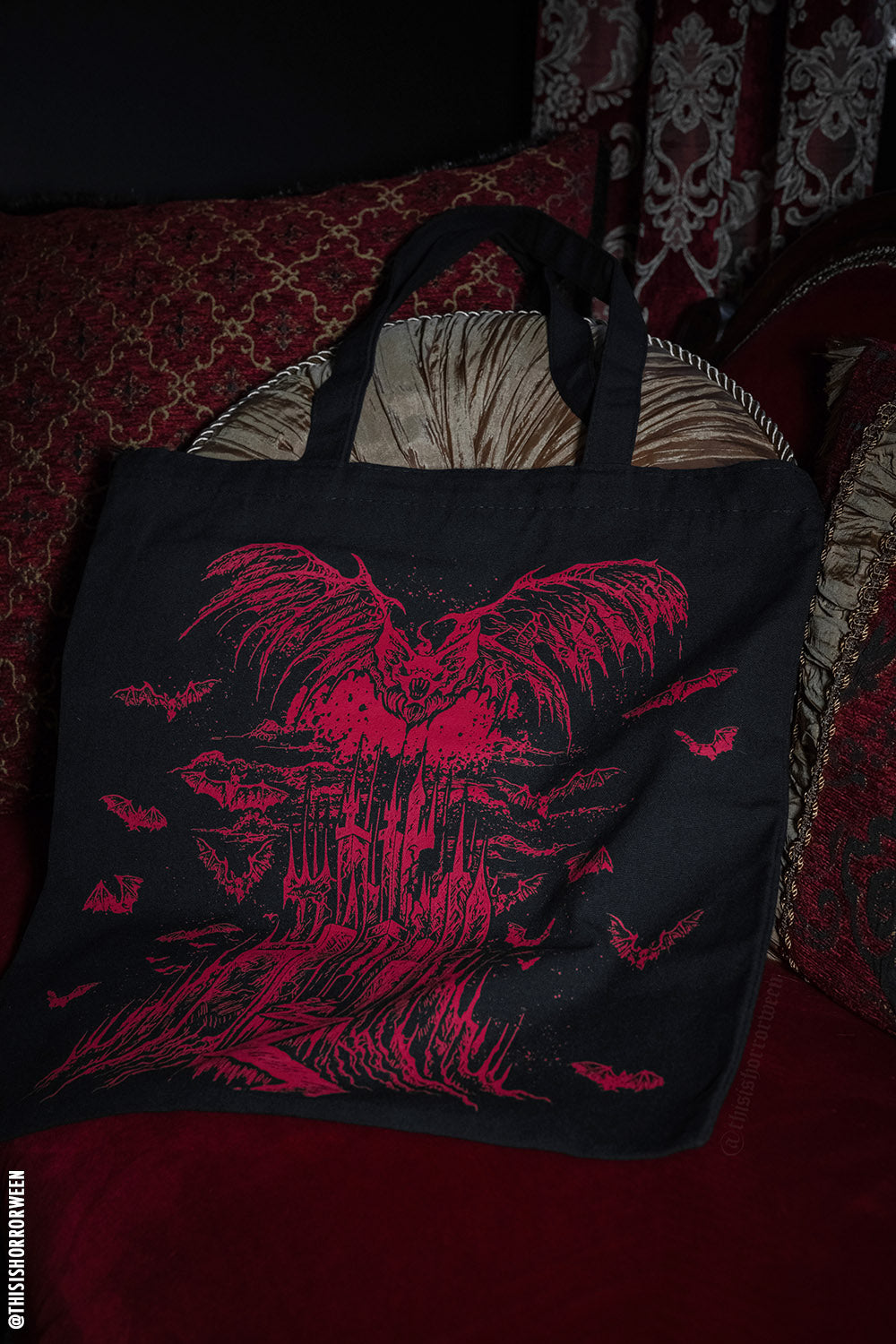 vampire bat tote bag